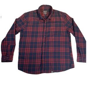 Grizzly Flannel Button Shirt Men's 2XL Blue Heavy Duty Fabric Warm Plush Work